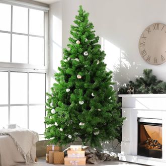 Dmora Dmora - &Aacute;rbol De Navidad Riccardo, &Aacute;rbol Artificial Extra Grueso, &Aacute;rbol Efecto Pvc Real, 554 Ramas, Altura 180 Cm, Con Embalaje Reforzado