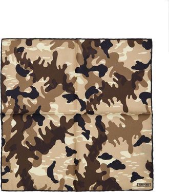 Tom Ford Beige Zijden Zakdoek