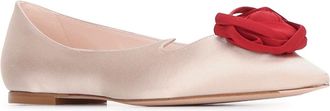 Roger Vivier Womens I Love Vivier Rose Ball 05 M014danzar602ciliegia Ballerine Flat Shoes