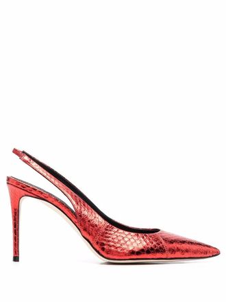 Scarosso x Brian Atwood Sutton slingback pumps - Red