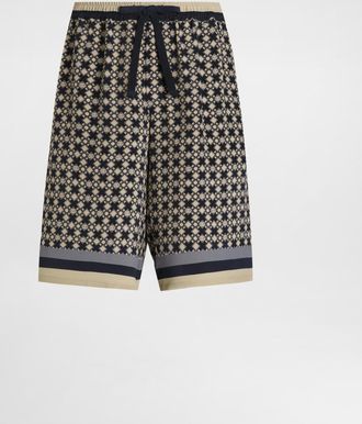 Dolce & Gabbana Printed Crêpe Marocain Bermuda Shorts - Man Print 48