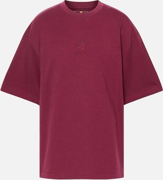 Timberland Mens Hampton Stack Logo Tee Burgundy - Red - Size: 42