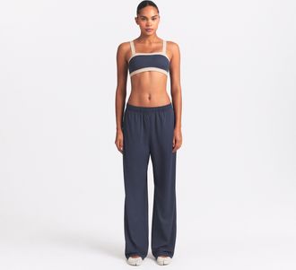 Nike Womens SKIMS Airy Wide-Leg Pants in Blue | PTPNT9505W-DRL