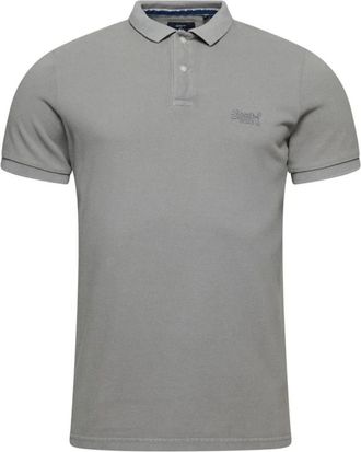 Superdry Vintage Logo Organisch Katoen Polo Grijs - Heren - Polos - Grijs - L - Katoen - Tops