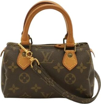 Louis Vuitton Pre-owned Monogram 2way Mini Bag - Dames - Vintage Mini Tas - Bruin - ONE Size - Vintage
