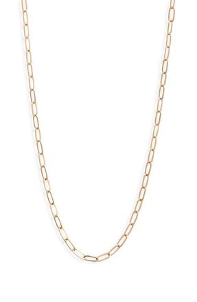 Anzie Medium Paper Clip Chain Necklace in Gold at Nordstrom, Size 17