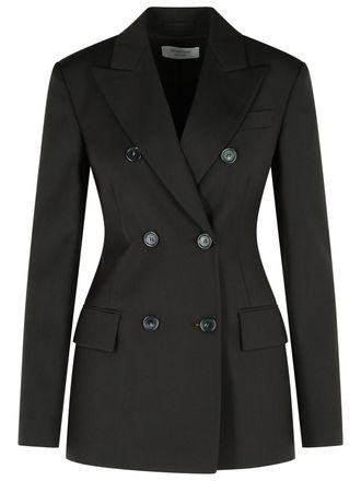 Sportmax Sportmax Adamo dunkelbrauner jungfr&auml;ulicher Wolle Blazer
