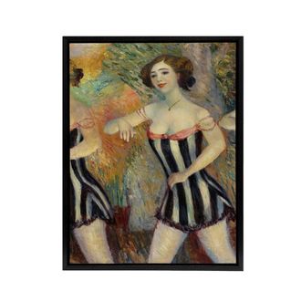 Artery8 Pony Ballet Theater Dancer Glackens Framed Canvas Wall Art Print | Size: W24 x H32