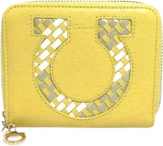 Ferragamo Pre-owned Wallets, female, Yellow, Size: ONE SIZE Pre-owned Leather Wallet