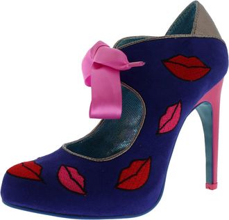 Poetic Licence by Irregular Choice Womens Pucker Up Closed-Toe Heels, Blue (Blue Multi), 8 UK