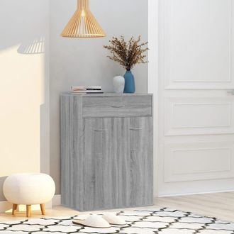 Berkfield Home Shoe Cabinet Grey Sonoma 60x35x84 cm Engineered Wood | Size: 60 x 35 x 84 cm