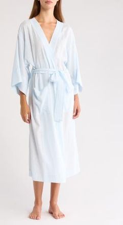 Nordstrom Vacation Linen Blend Robe in Blue Breeze at Nordstrom Rack, Size X-Small