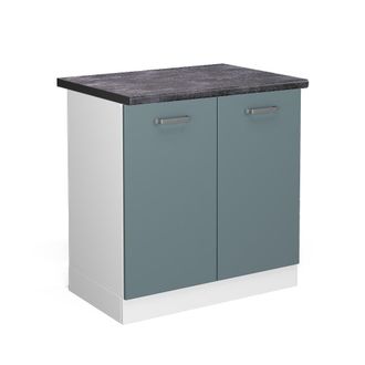 Vicco Armario Bajo Para Fregadero R-line, Gris Azulado, 80 Cm, Et Antracita