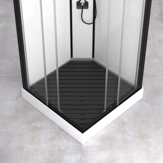 HOME MAISON Homemaison - Tarima De Ducha En Composite Gris Para Cabina Cuadrada - 78,2 X 78,2cm