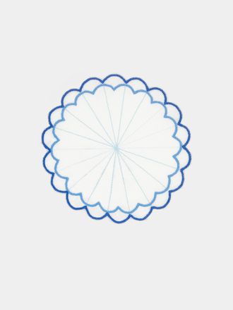 Los Encajeros Escamas Embroidered Linen Coasters (Set of 6)