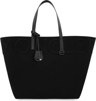 Moncler Womens Tote Bag Very Black Leather