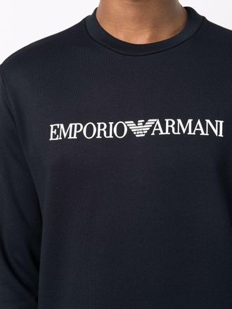 Emporio Armani Logo-Print Sweatshirt - Navy