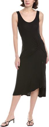 Enza Costa Matte Jersey Draped Knot Maxi Dress