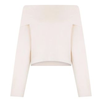 P.A.R.O.S.H. Round-neck Knitwear, female, White, Size: L Look Sweater