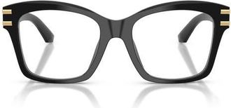 Dolce & Gabbana 52mm Square Optical Glasses in Black at Nordstrom
