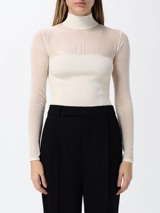 Elisabetta Franchi Body dolcevita slim fit in viscosa stretch a maniche lunghe