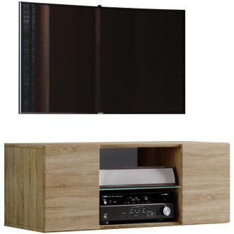 ebuy24 Ebuy24 - Muebles Tv Vcm Tablero De Pared Colgante Lowboard Dimensiones 40 X A 115 X T. 36 Cm Gabinete De Pared - Jusa (sonoma Roble)