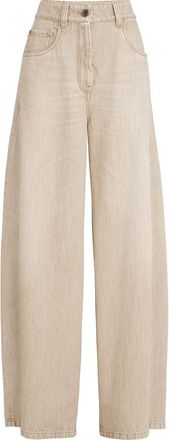 Brunello Cucinelli Authentic denim trousers in Beige at Nordstrom, Size 34 It