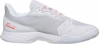 Babolat Womens Jet Tere All Court Tennis Shoe In White/living Coral