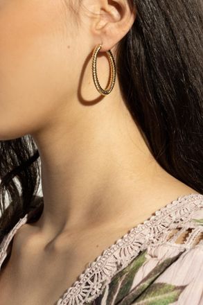 AllSaints Round Earrings, Womens, Gold