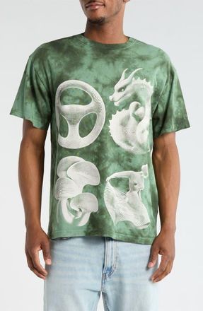 Pleasures Disfunction Graphic T-Shirt in Green Dye at Nordstrom, Size Xx-Large