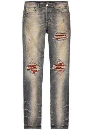 Amiri MX1 Ripped Slim-leg Jeans - Black Other - 36 (W36 / XL)