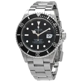 Rolex Pre-owned Rolex Submariner Automatic Chronometer Black Dial Mens Watch 16610BKSO
