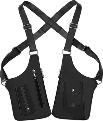 Generic Double Shoulder Armpit Bag, Anti-Theft Hidden Adjustable Strap Holster, Water Resistant Crossbody Pack (Black)