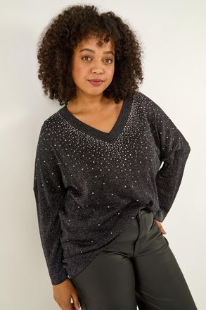 Roman Sparkly Knit Top
