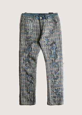 Embellish Mens Salvage Denim Jeans In Blue