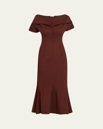 FFORME Zaria Sculpted Knit Maxi Dress