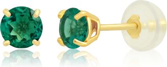 MAX + STONE 14k Yellow or White Gold 4mm Round Stud Earrings