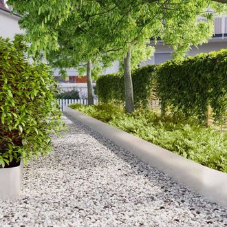 Berkfield Home Lawn Edgings 20 pcs 25x103 cm Stainless Steel in Silver