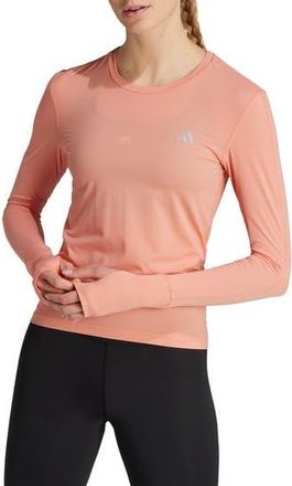 adidas Fast Long Sleeve T-Shirt in Wonder Clay at Nordstrom Rack, Size X-Large