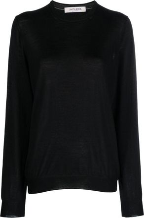 La Fileria long-sleeve wool-blend jumper - men - Virgin Wool/Silk - 50 - Black