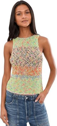 Free People Flea Market Tank Top Womens Sweater Paradise Combo : LG (Womens 12-14), Cotton/Polyamide/Polyester