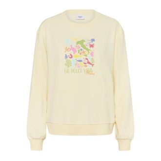 Saint Tropez Felpa Babys Breath con Motivo Ricamato - - Sweatshirts & Hoodies - Donna - Giallo - M
