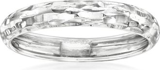 Ross-Simons Italian 14kt White Gold Diamond-Cut Ring