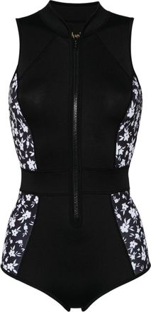 Duskii Tank Spring floral-print swimsuit - women - Polyester/Spandex/Elastane/Neoprene - L - Black