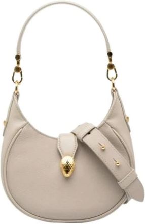 Bulgari Pre-owned Vintage Schoudertas - Dames - Pre-owned - Beige - Maat: ONE Size Leer
