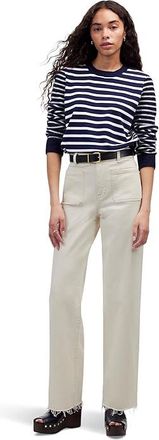 Madewell White Patch Pocket Emmett With Let Down Hem In Vintage Canvas Womens Jeans Vintage Canvas : 33 33, Canvas/Cotton/Denim