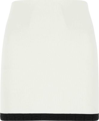 Alexander Wang White Stretch Viscose Blend Mini Skirt