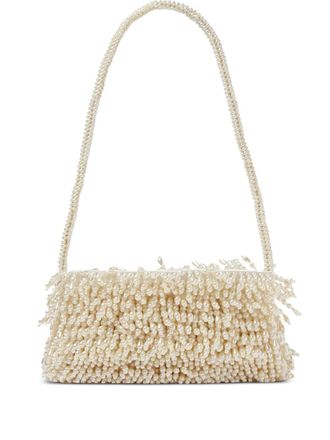VANINA Cascade de Caresses beaded-fringe bag - women - Acrylic - One Size - Neutrals