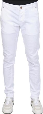 Hand Picked Slim-fit Broeken - Heren - Slim Fit Broeken - Wit - W32 - Katoen - Broeken