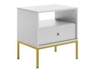 Mirjan24 Mobilier1 - Mesilla De Noche Romveri 106, Blanco, N&uacute;mero De Cajones: 0, N&uacute;mero De Puertas: 0, 56x54x39cm, Aglomerado Laminado